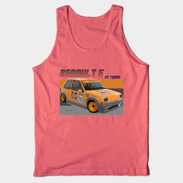 Renault 5 GT Turbo Tank Top by PjesusArt